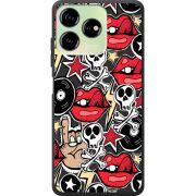 Черный чехол BoxFace ZTE Blade V50 Design 4G Rock Graffiti