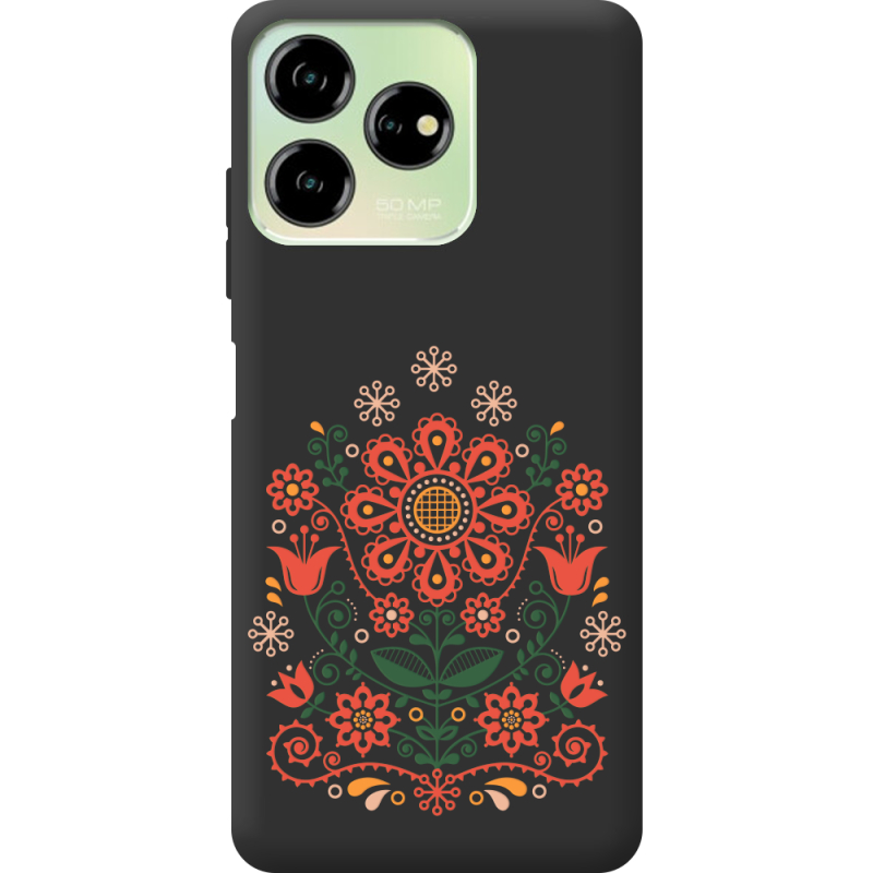 Черный чехол BoxFace ZTE Blade V50 Design 4G Ukrainian Ornament