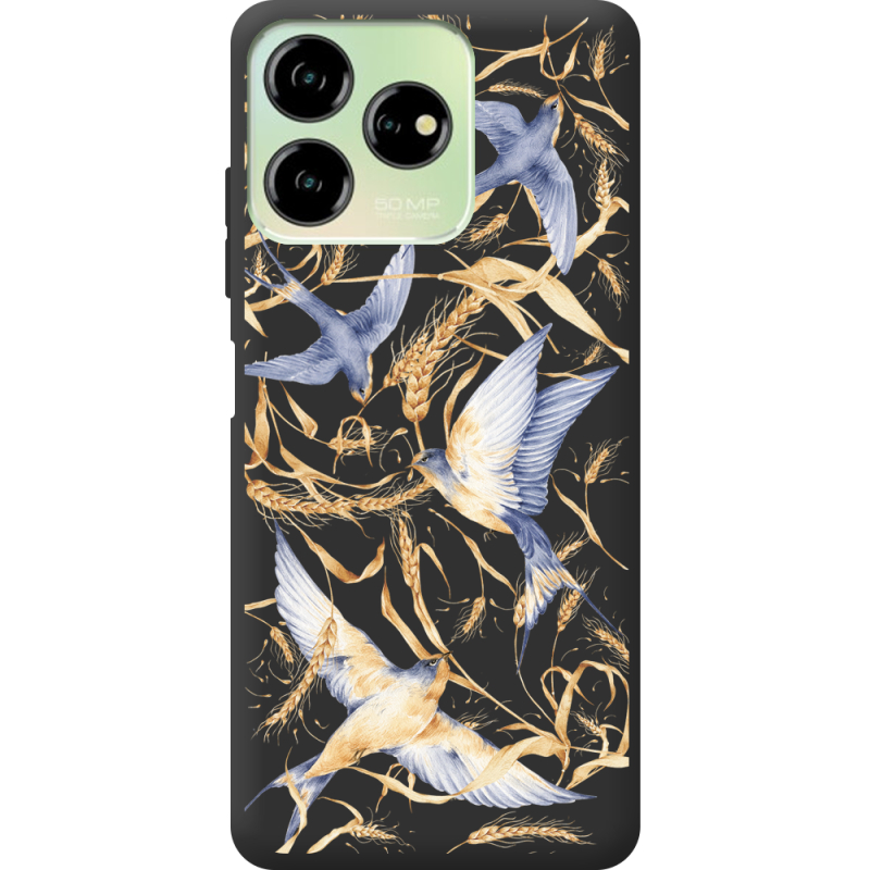 Черный чехол BoxFace ZTE Blade V50 Design 4G Ластівки
