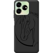 Черный чехол BoxFace ZTE Blade V50 Design 4G Horse