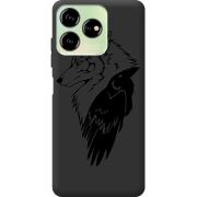 Черный чехол BoxFace ZTE Blade V50 Design 4G Wolf and Raven