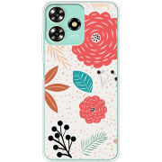 Чехол BoxFace ZTE Blade A73 4G Line Flowers