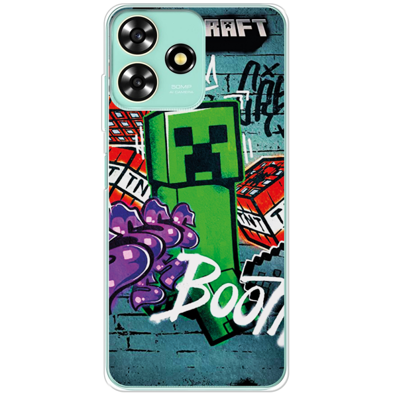 Чехол BoxFace ZTE Blade A73 4G Minecraft Graffiti