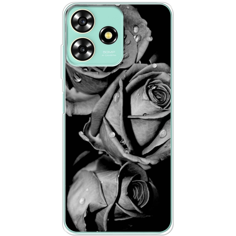 Чехол BoxFace ZTE Blade A73 4G Black and White Roses