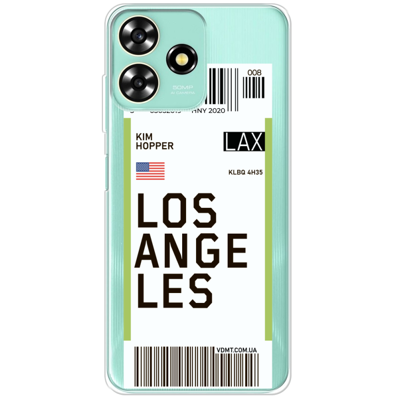 Прозрачный чехол BoxFace ZTE Blade A73 4G Ticket Los Angeles