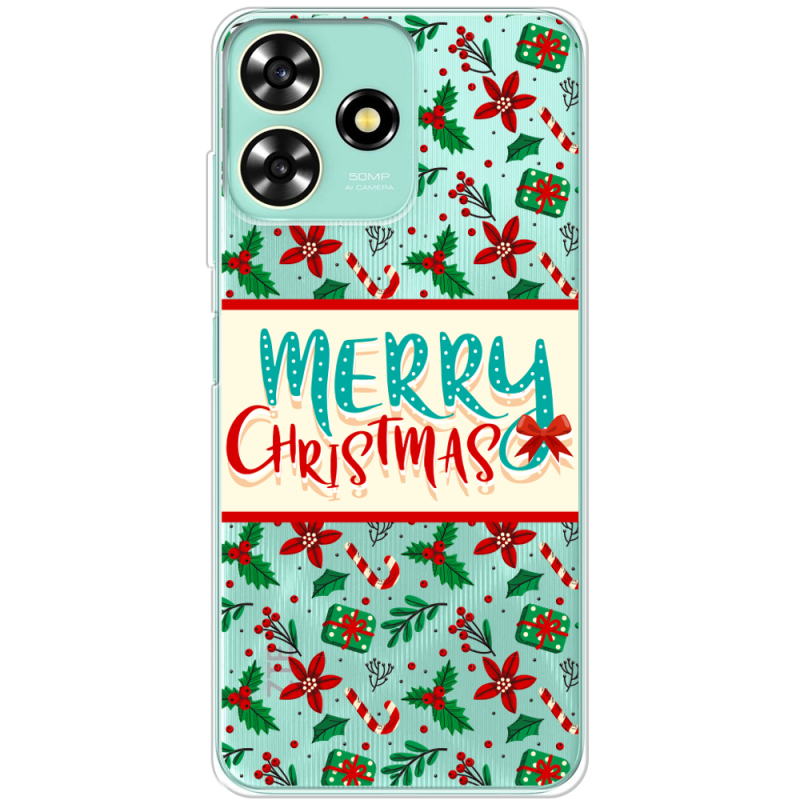 Прозрачный чехол BoxFace ZTE Blade A73 4G Vintage Christmas Pattern