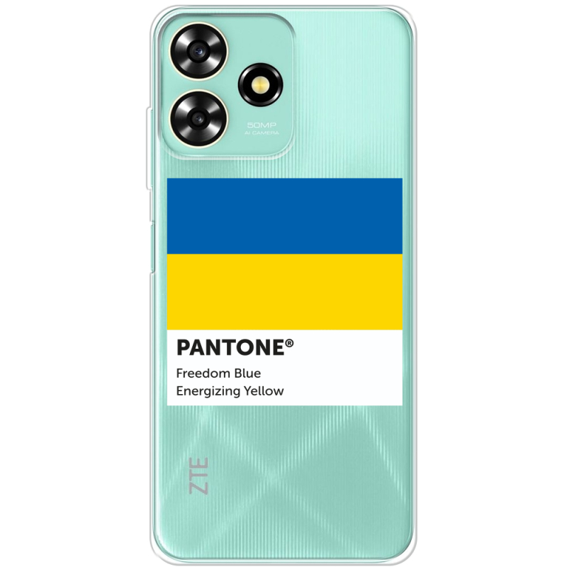 Прозрачный чехол BoxFace ZTE Blade A73 4G Pantone вільний синій