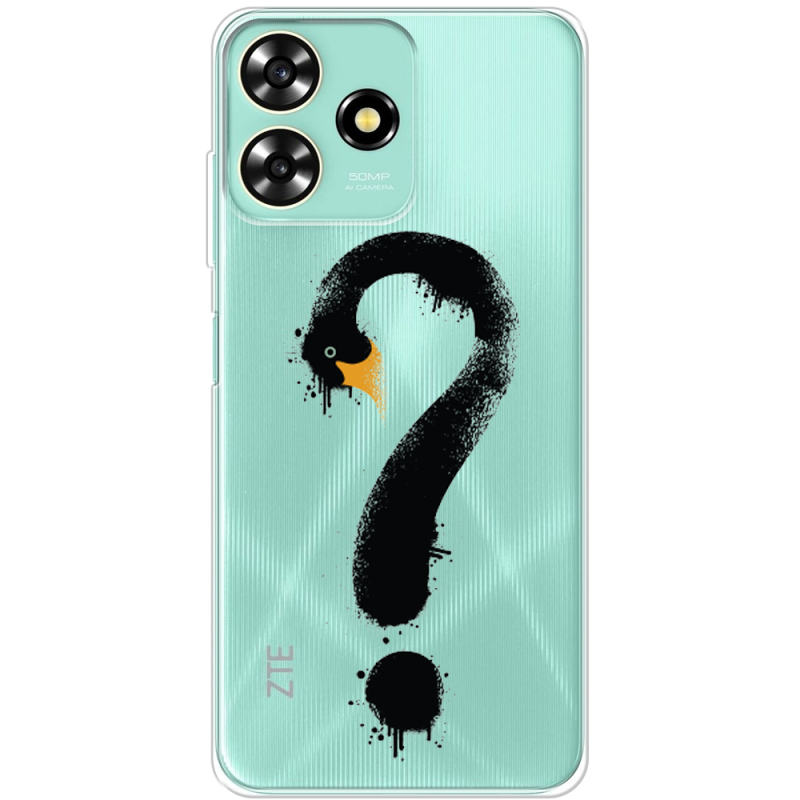 Прозрачный чехол BoxFace ZTE Blade A73 4G Swan question
