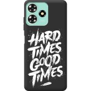 Черный чехол BoxFace ZTE Blade A73 4G Hard Times Good Times