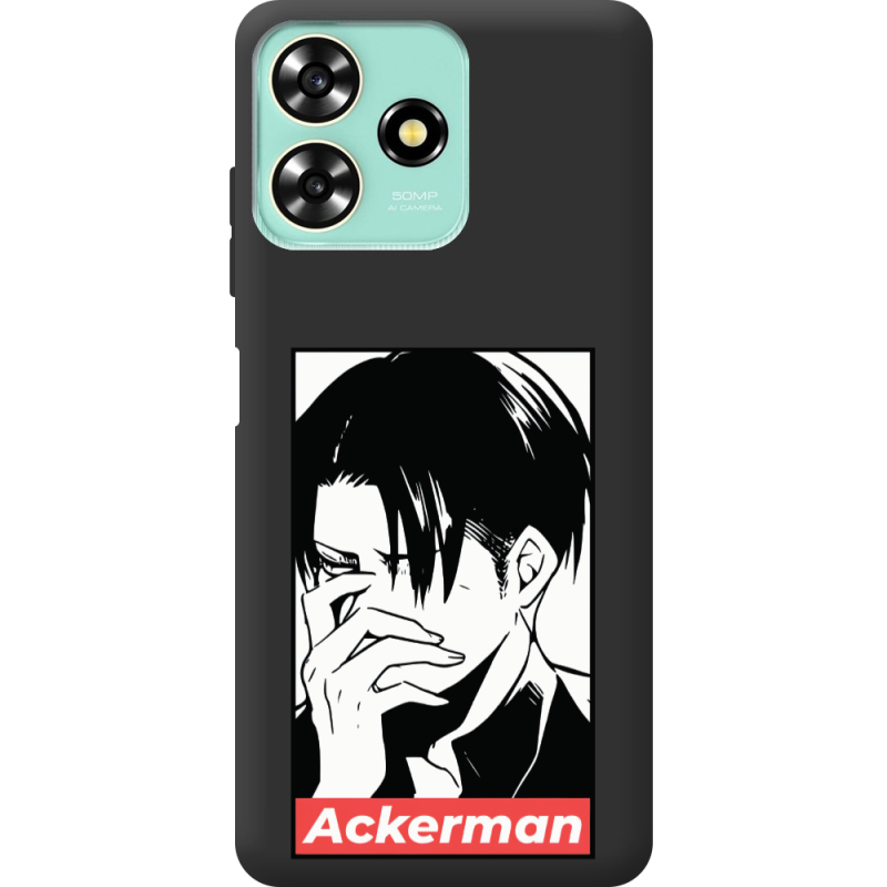 Черный чехол BoxFace ZTE Blade A73 4G Attack On Titan - Ackerman