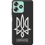 Черный чехол BoxFace ZTE Blade A73 4G Тризуб монограмма ukraine