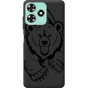 Черный чехол BoxFace ZTE Blade A73 4G Grizzly Bear