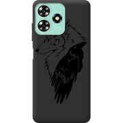 Черный чехол BoxFace ZTE Blade A73 4G Wolf and Raven