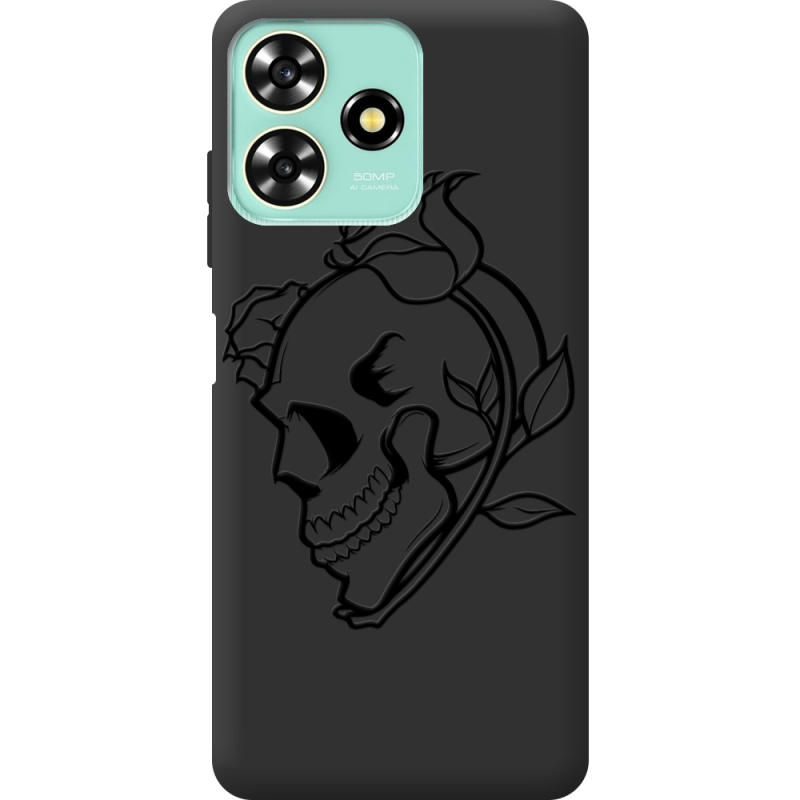 Черный чехол BoxFace ZTE Blade A73 4G Skull and Roses