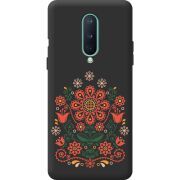 Черный чехол BoxFace OnePlus 8 Ukrainian Ornament