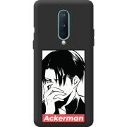 Черный чехол BoxFace OnePlus 8 Attack On Titan - Ackerman