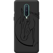 Черный чехол BoxFace OnePlus 8 Horse