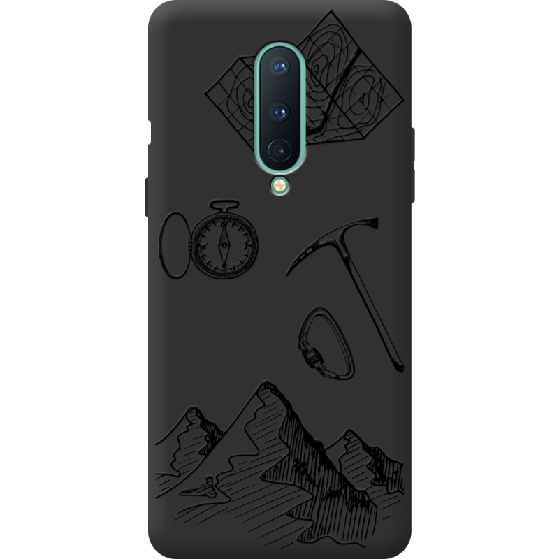 Черный чехол BoxFace OnePlus 8 Mountains