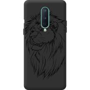 Черный чехол BoxFace OnePlus 8 Lion