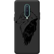 Черный чехол BoxFace OnePlus 8 Wolf and Raven
