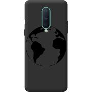 Черный чехол BoxFace OnePlus 8 Earth