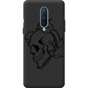 Черный чехол BoxFace OnePlus 8 Skull and Roses