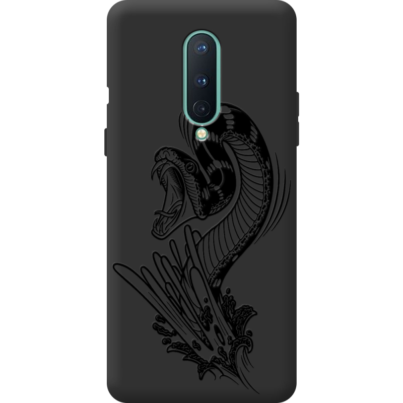 Черный чехол BoxFace OnePlus 8 Snake