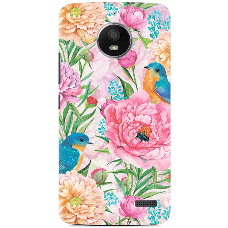 Чехол Uprint Motorola Moto E XT1762 Birds in Flowers