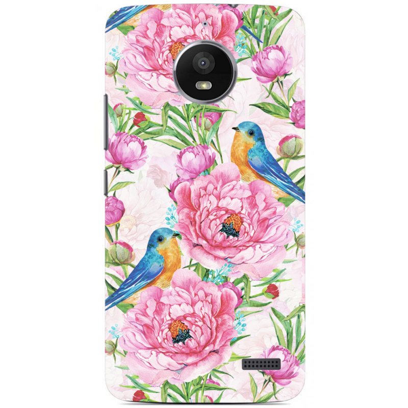 Чехол Uprint Motorola Moto E XT1762 Birds and Flowers