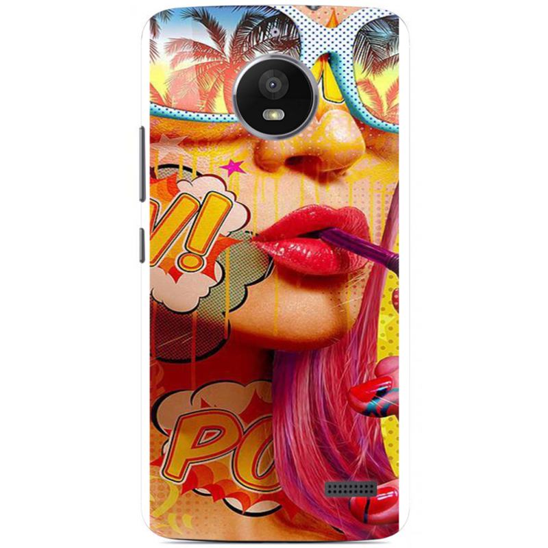 Чехол Uprint Motorola Moto E XT1762 Yellow Girl Pop Art