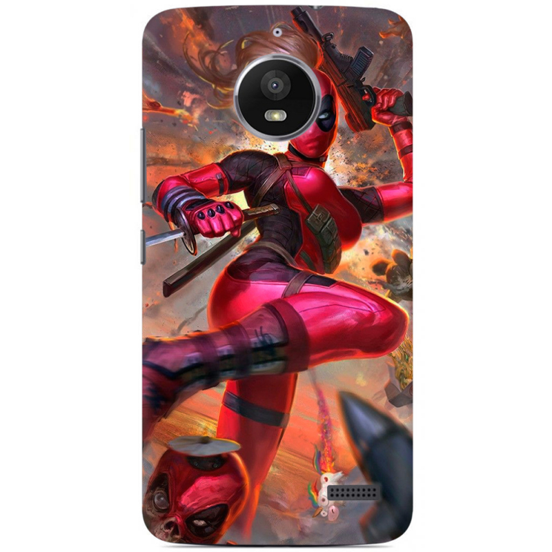 Чехол Uprint Motorola Moto E XT1762 Woman Deadpool