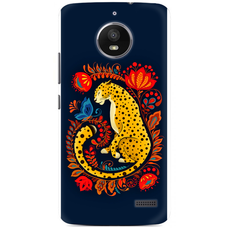 Чехол Uprint Motorola Moto E XT1762 Petrykivka Leopard