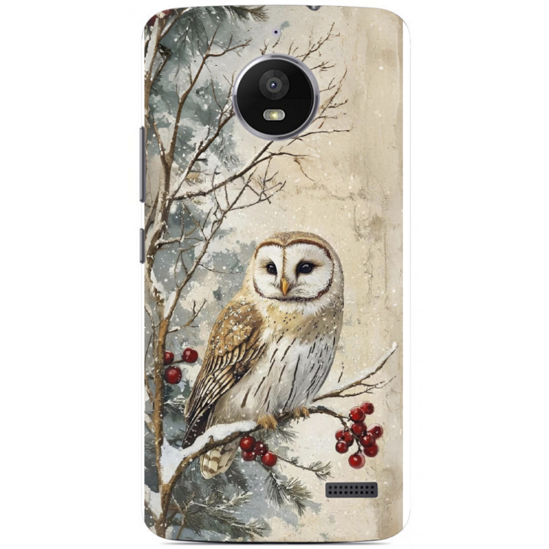 Чехол Uprint Motorola Moto E XT1762 Christmas Owl