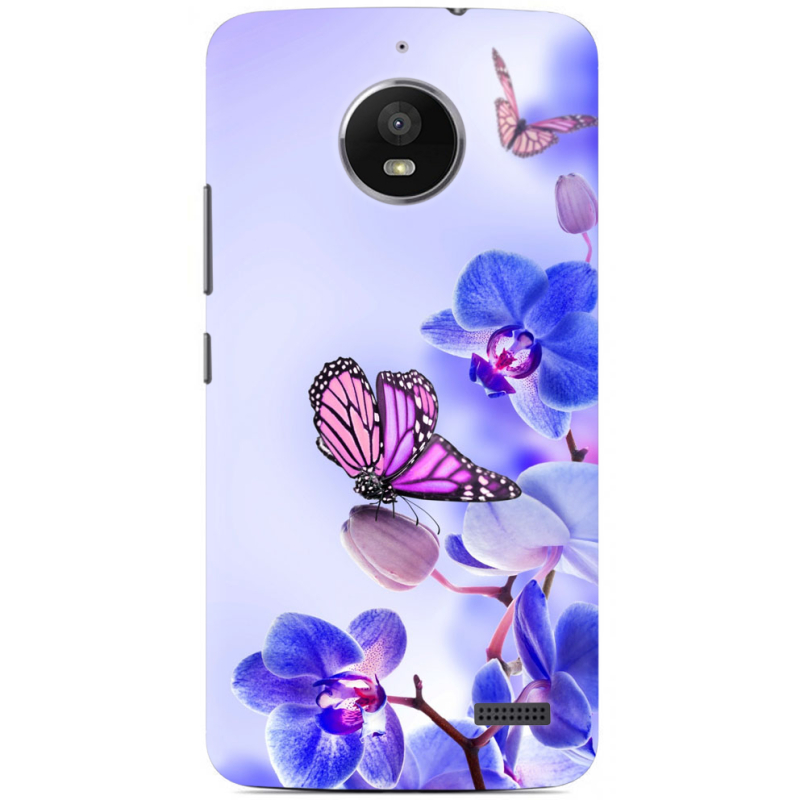 Чехол Uprint Motorola Moto E XT1762 Orchids and Butterflies