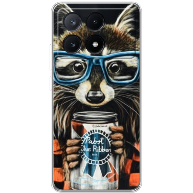 Чехол BoxFace Xiaomi Poco X6 Pro 5G Енот с банкой