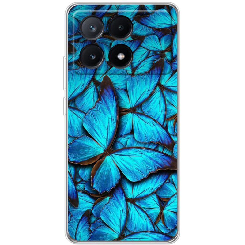Чехол BoxFace Xiaomi Poco X6 Pro 5G лазурные бабочки
