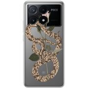 Прозрачный чехол BoxFace Xiaomi Poco X6 Pro 5G Glamor Snake