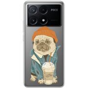 Прозрачный чехол BoxFace Xiaomi Poco X6 Pro 5G Dog Coffeeman