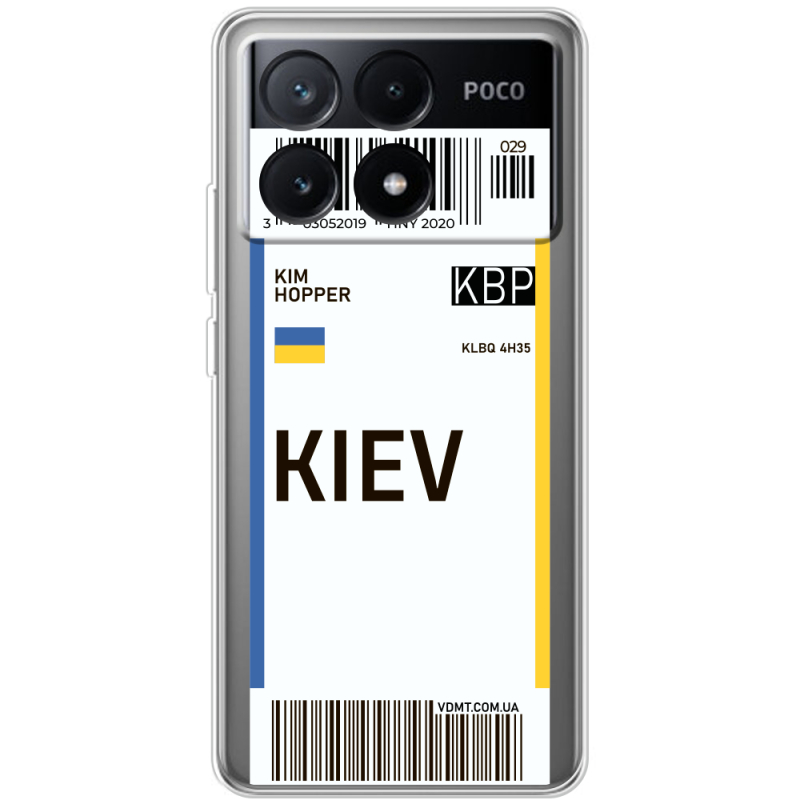 Прозрачный чехол BoxFace Xiaomi Poco X6 Pro 5G Ticket Kiev