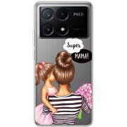 Прозрачный чехол BoxFace Xiaomi Poco X6 Pro 5G Super Mama and Daughter