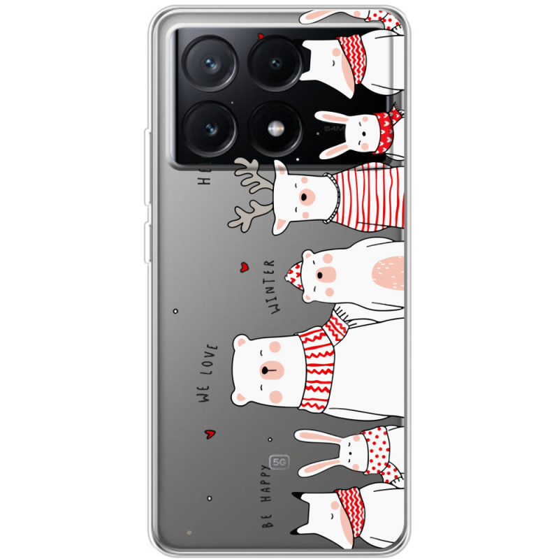 Прозрачный чехол BoxFace Xiaomi Poco X6 Pro 5G The Friendly Beasts