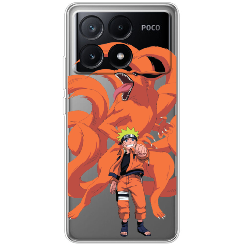 Прозрачный чехол BoxFace Xiaomi Poco X6 Pro 5G Naruto and Kurama