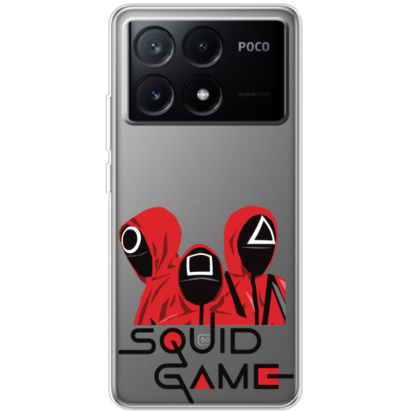 Прозрачный чехол BoxFace Xiaomi Poco X6 Pro 5G siquid game люди в красном