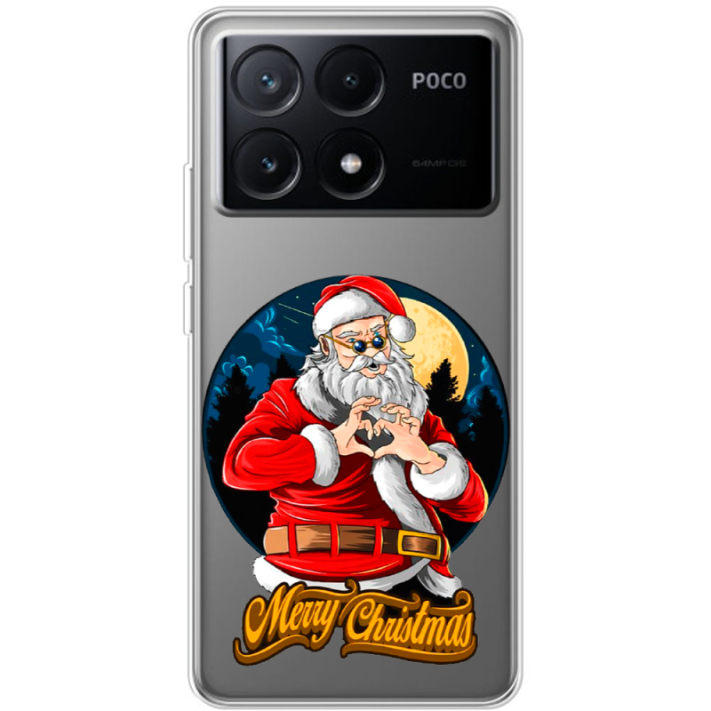 Прозрачный чехол BoxFace Xiaomi Poco X6 Pro 5G Cool Santa