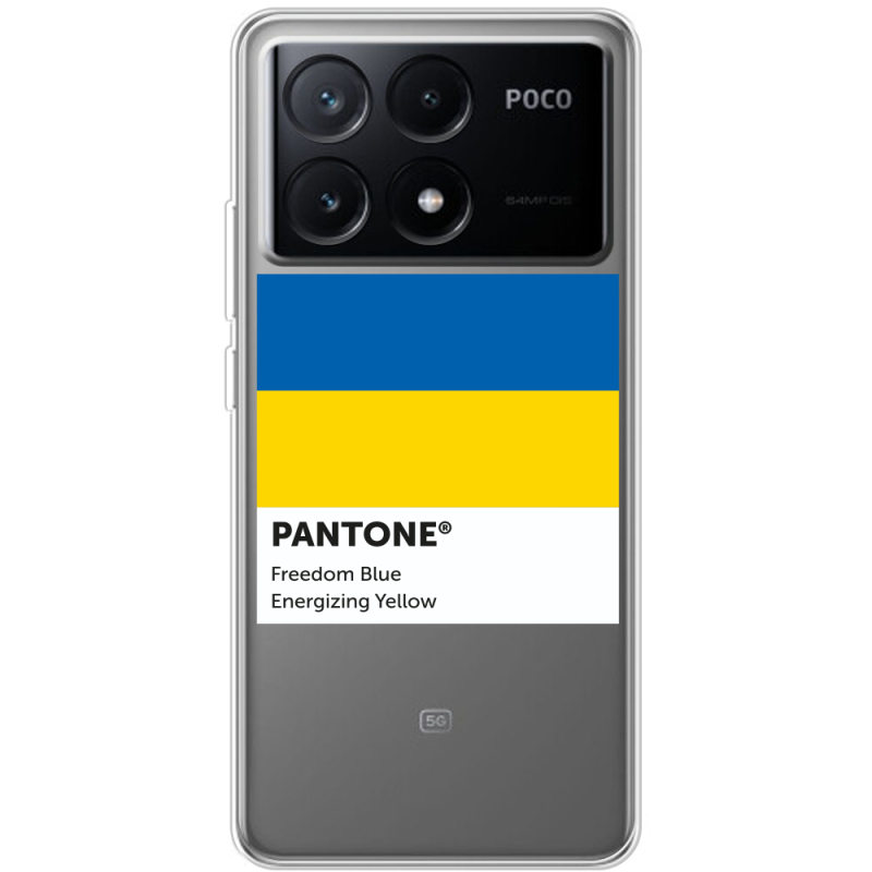 Прозрачный чехол BoxFace Xiaomi Poco X6 Pro 5G Pantone вільний синій