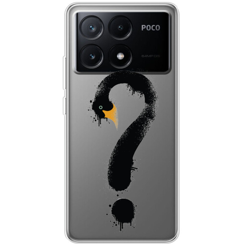 Прозрачный чехол BoxFace Xiaomi Poco X6 Pro 5G Swan question