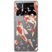 Прозрачный чехол BoxFace Xiaomi Poco X6 Pro 5G Japanese Koi Fish