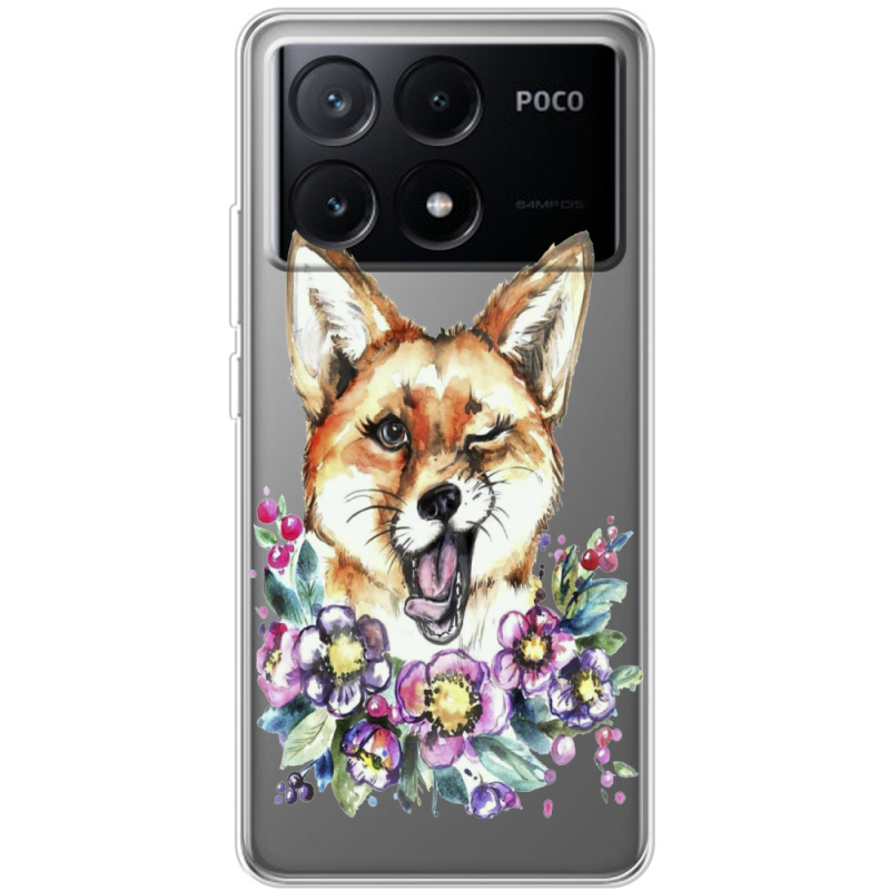 Прозрачный чехол BoxFace Xiaomi Poco X6 Pro 5G Winking Fox