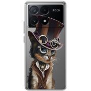 Прозрачный чехол BoxFace Xiaomi Poco X6 Pro 5G Steampunk Cat