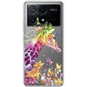 Прозрачный чехол BoxFace Xiaomi Poco X6 Pro 5G Colorful Giraffe